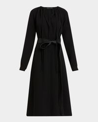 Enya Lightweight Crepe Dress with Belt