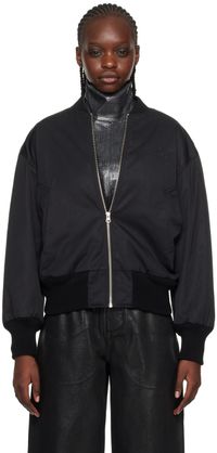 MM6 Maison Margiela Black Padded Bomber Jacket