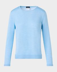 Cashmere-Silk Crewneck Sweater