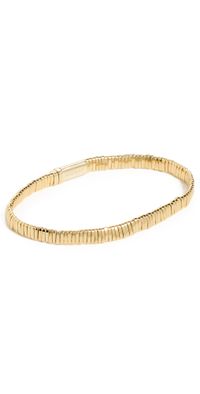 SHASHI Tilu Striated Bracelet Clasp Gold Slim One Size