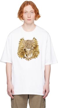 Balmain White Feather T-Shirt