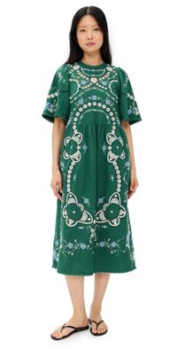 Sea Vesna Embroidery Dress Green XS