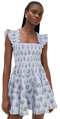 Hill House Home The Charlotte Nap Dress Block Print/Blue L