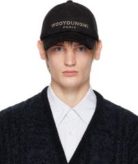WOOYOUNGMI Black Embroidered Ball Cap