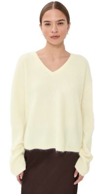 LISA YANG Margareta Cashmere Sweater Cream Brushed 0
