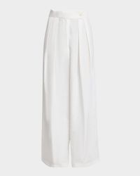 Pamplona Pleated Wide-Leg Pants