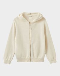 Kid's Hooded Cotton Cardigan, Size Newborn-6