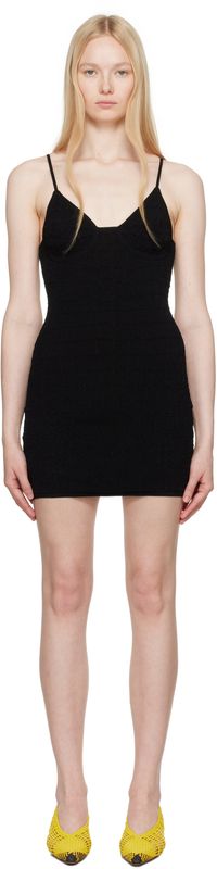 JACQUEMUS Black La Croisière 'The Scala' Minidress