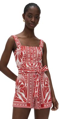 FARM Rio Monochrome Elegance Scarf Red Romper Red XL