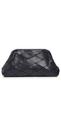 BTB Los Angeles Gigi Leather Clutch Black One Size