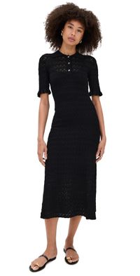 Sea Rue Knit Midi Dress Black L