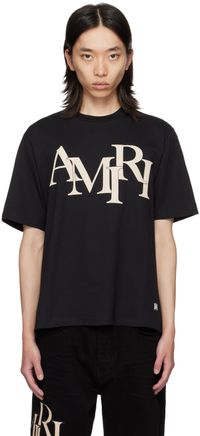 AMIRI T-shirt noir à logo modifié