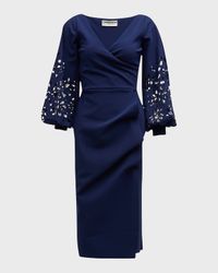 Gallilia Cutout Ruffle Sheath Midi Dress