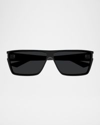 Men's SL 757M Acetate Rectangle Sunglasses