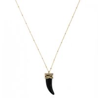 Nilai - Collier plaqué or tribu - Taille Unique - Noir