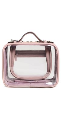 CALPAK Medium Clear Cosmetics Case Mauve One Size