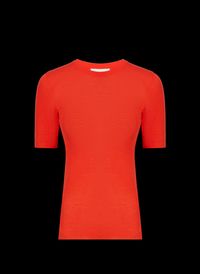 Saison 1865 - Tee-shirt manches courtes en laine - Taille XL - Orange