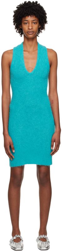 GANNI Blue Cutout Minidress