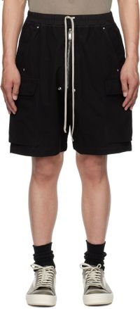 Rick Owens DRKSHDW Black Hollywood Cargobelas Shorts