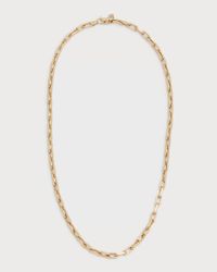 14k Gold Large Open Link Chain Necklace