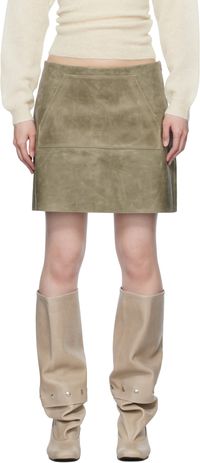 Paloma Wool Khaki Stacks Miniskirt
