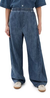 Tibi Summer Denim Winslow Pants Classic Blue M