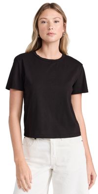 Stateside Cloud Jersey Crew Tee Black S