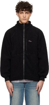 Dime Blouson noir en molleton polaire à glissière