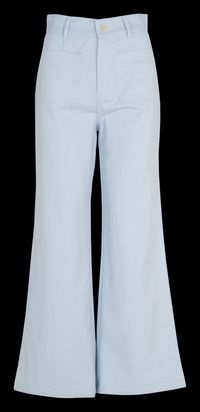 See U Soon - Pantalon large en coton - Taille 42 - Bleu