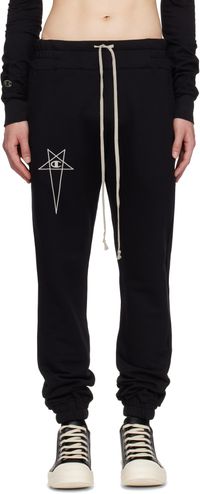 Rick Owens Black Champion Edition Joggers Sweatpants
