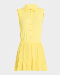 Odette Sleeveless Button-Front Mini Dress