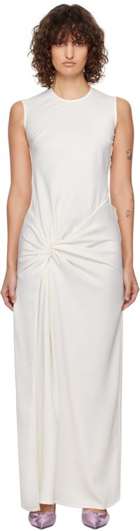 Beaufille Robe longue Imogen blanc cassé