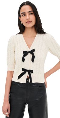 RAILS Clarissa Cardigan Ivory Cables L