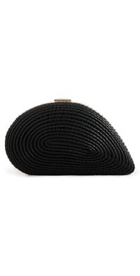 SIMKHAI Bridget Corded Shell Clutch Black One Size