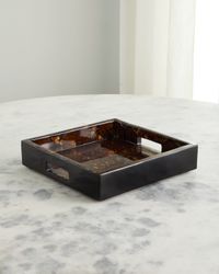 Burl Veneer Square Tray