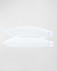 Two Scallops Embroidered 350 Thread Count Pillowcases, KING CASE