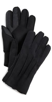 UGG Contrast Sheepskin Gloves Black M