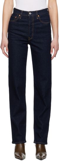 Levi's Navy Ribcage Full-Length Jeans