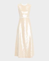 Sequined Sleeveless Ankle Dress