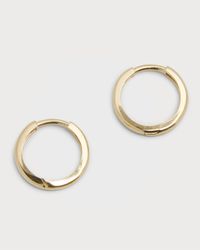 14k Gold Medium Huggie Earrings