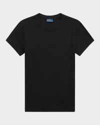 Slim Fit Ribbed Cotton Tee