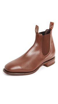 R. M. Williams Comfort RM Leather Chelsea Boots Dark Tan 7