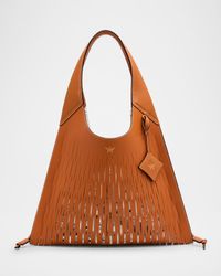 Aren XL Fishnet Leather Shopper Tote Bag