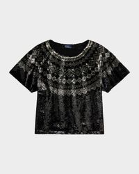 Sequin Jersey Knit Shirt