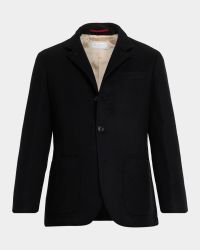 Men's Cashmere Blazer-Style Coat