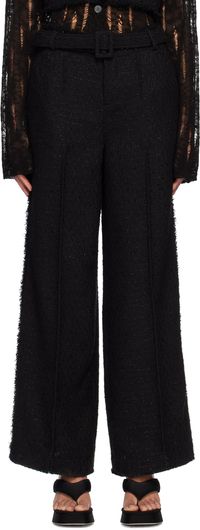 lesugiatelier Black Belted Trousers