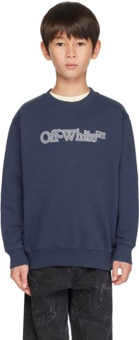 Off-White Kids Navy Big Bookish Sweatshirt