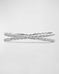 Sculpted Cable Flex 2-Row Bracelet in 18K White Gold, 16mm