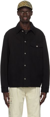 Burberry Blouson noir en coton à logo EKD