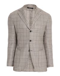 Men's Wool, Silk and Cashmere Plaid Sport Coat